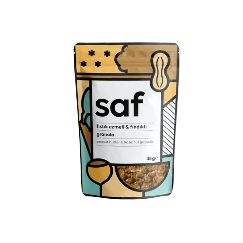 Saf Fıstık Ezmeli & Fındıklı Granola 45 Gr